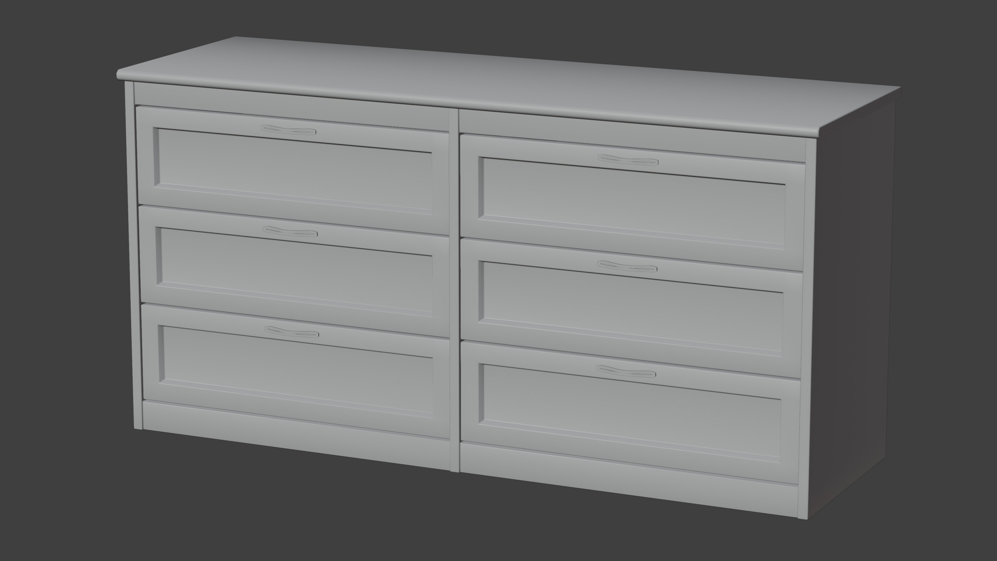 White Dresser With Fully Modelled Drawers preview image 4